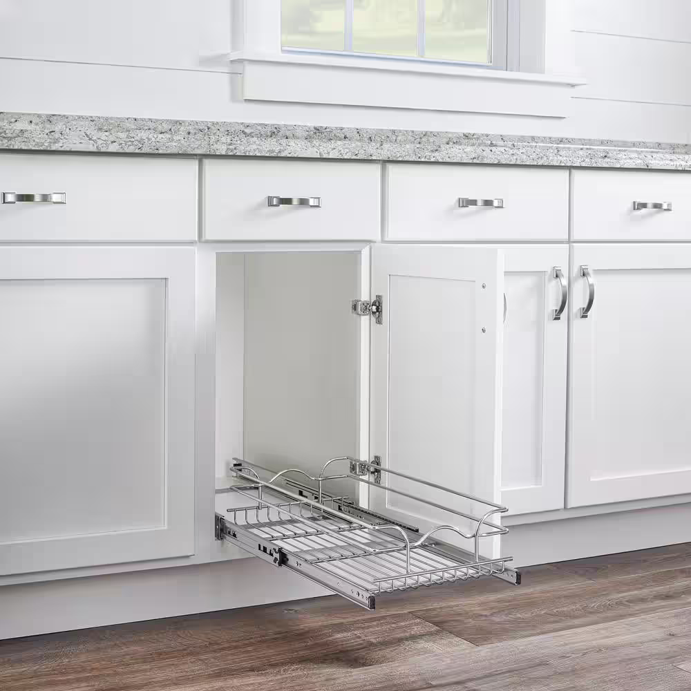 Rev-A-Shelf 12 in. x 22 in. Single Kitchen Cabinet Pull Out Wire Basket