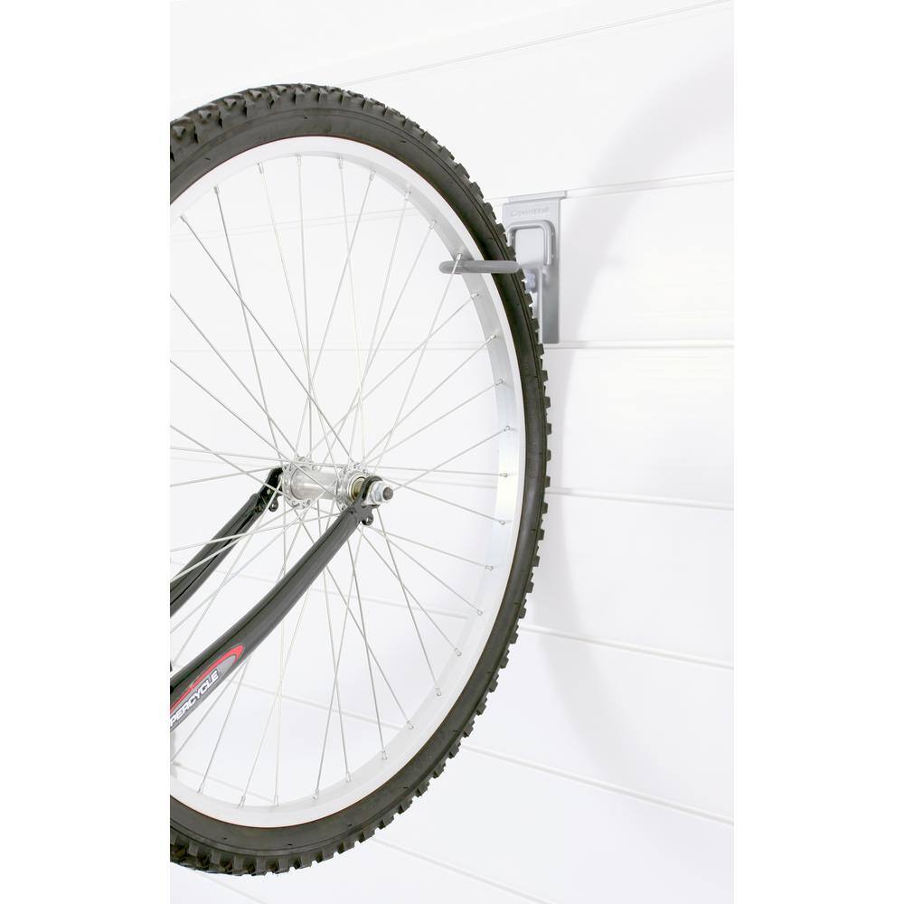 CROWNWALL Slatwall 55 lbs. Locking Bike Hook (2-Pack)