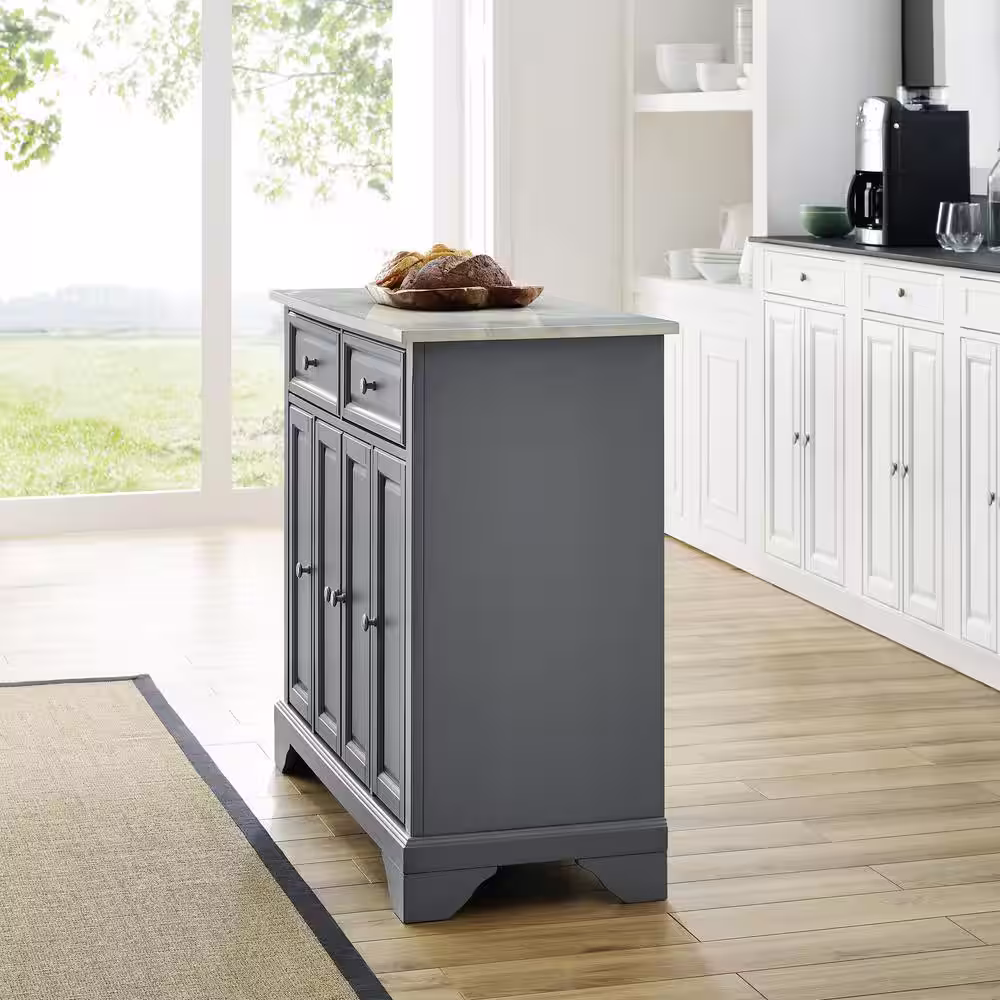 CROSLEY FURNITURE Avery Grey Kitchen Island