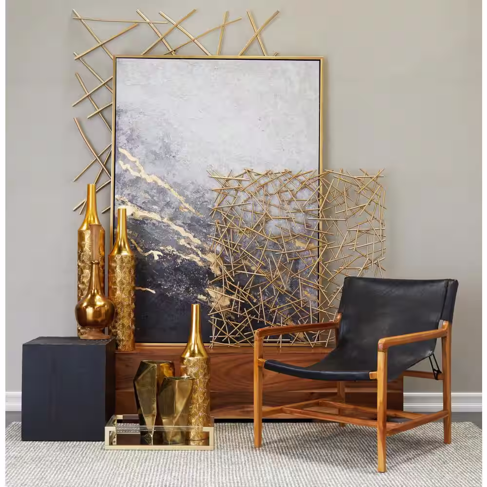 Litton Lane Brown Block Bench with Elevated Base 15 in. X 71 in. X 16 in.