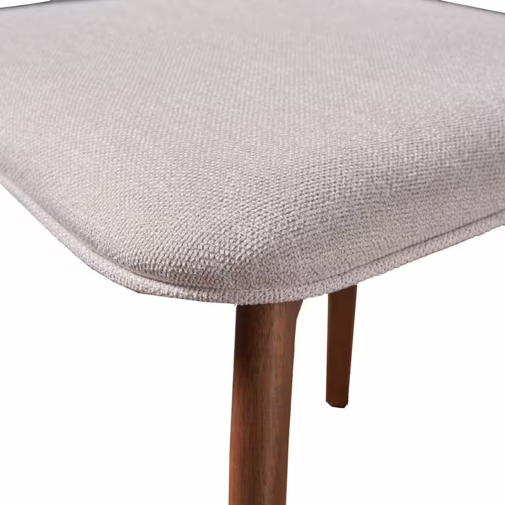 Noble House Nissie 5-Piece Natural Walnut and Light Beige Dining Set