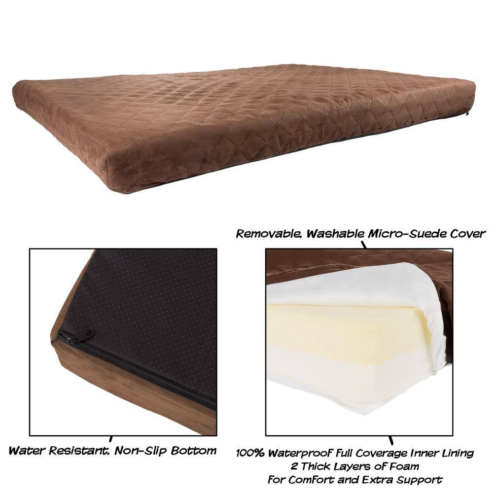 Petmaker Large Chocolate Waterproof Pet Bed