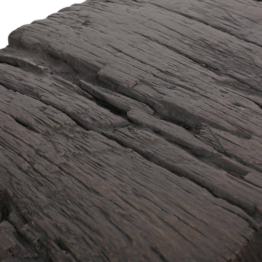 Noble House Barnes Brown Wood Stone Fire Pit (No Tank Holder)