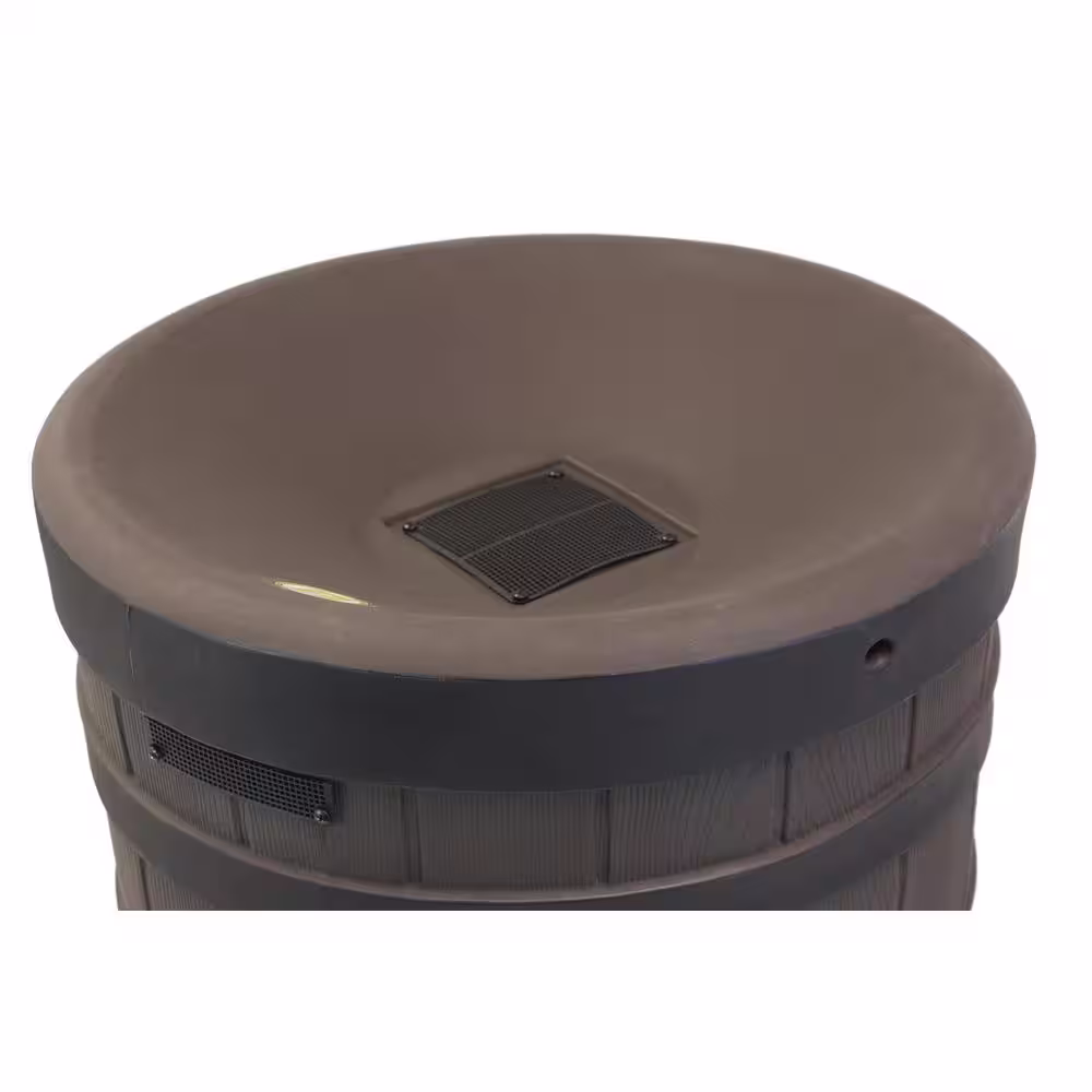 Good Ideas Rain Wizard 50 Gal. American Oak with Darkened Ribs Rain Barrel