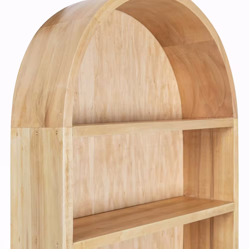 Kate and Laurel Hutton 28.00 in. x 16.00 in. x 28.00 in. Natural Wood Floating Decorative Wall Shelf without Brackets