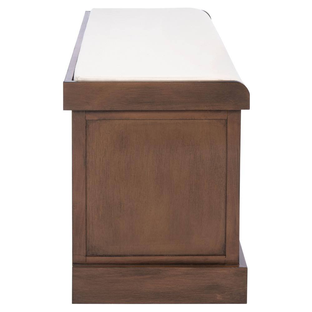 SAFAVIEH Landers 47 in. 3-Drawer Brown/Off-White Entryway Bench
