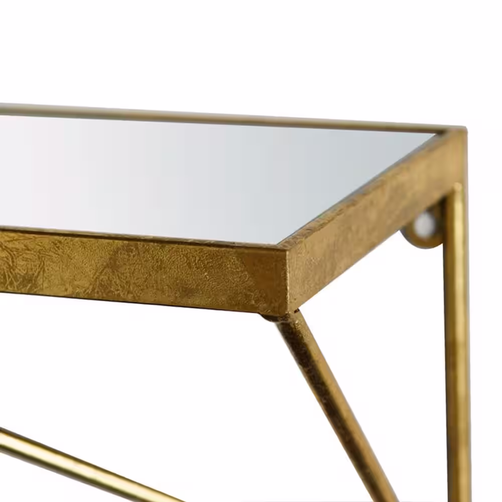 StyleWell Gold Metal Wall-Mount Floating Shelf (Set of 2)