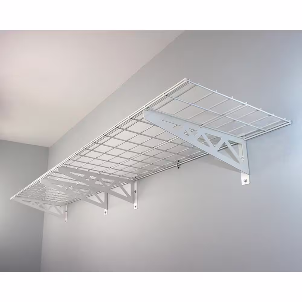 SafeRacks 18 in. x 48 in. Industrial Steel Wall Shelves (2 Pack)