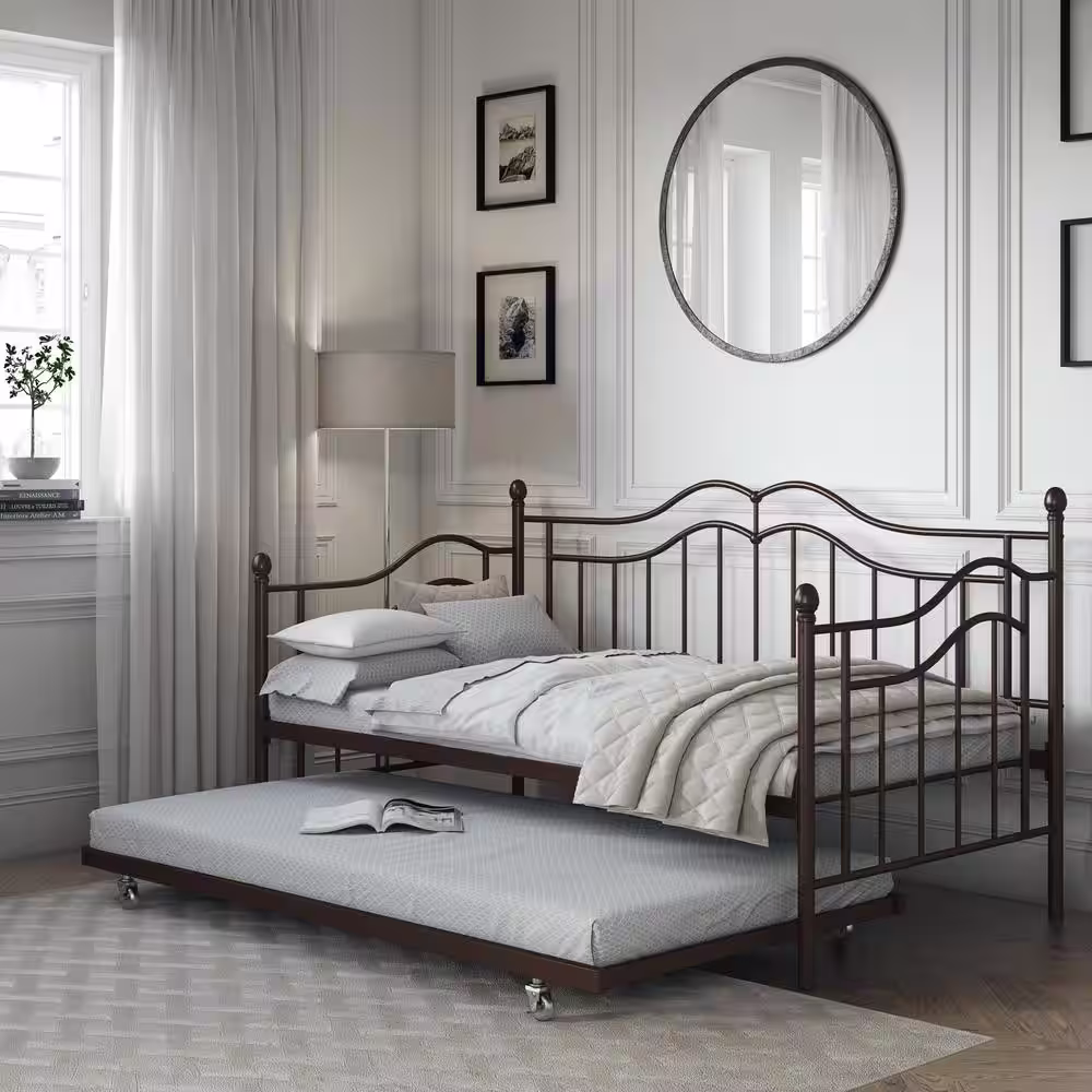 DHP Tokyo Brushed Bronze Trundle Day Bed