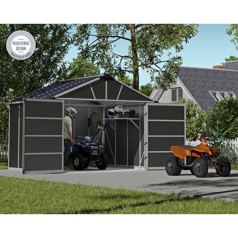 CANOPIA by PALRAM Yukon 11 ft. x 9 ft. Dark Gray Garage Shed