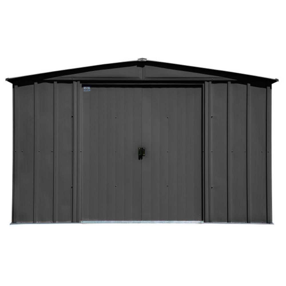 Arrow Classic 10 ft. W x 12 ft. D Charcoal Metal Shed, 115 sq. ft.