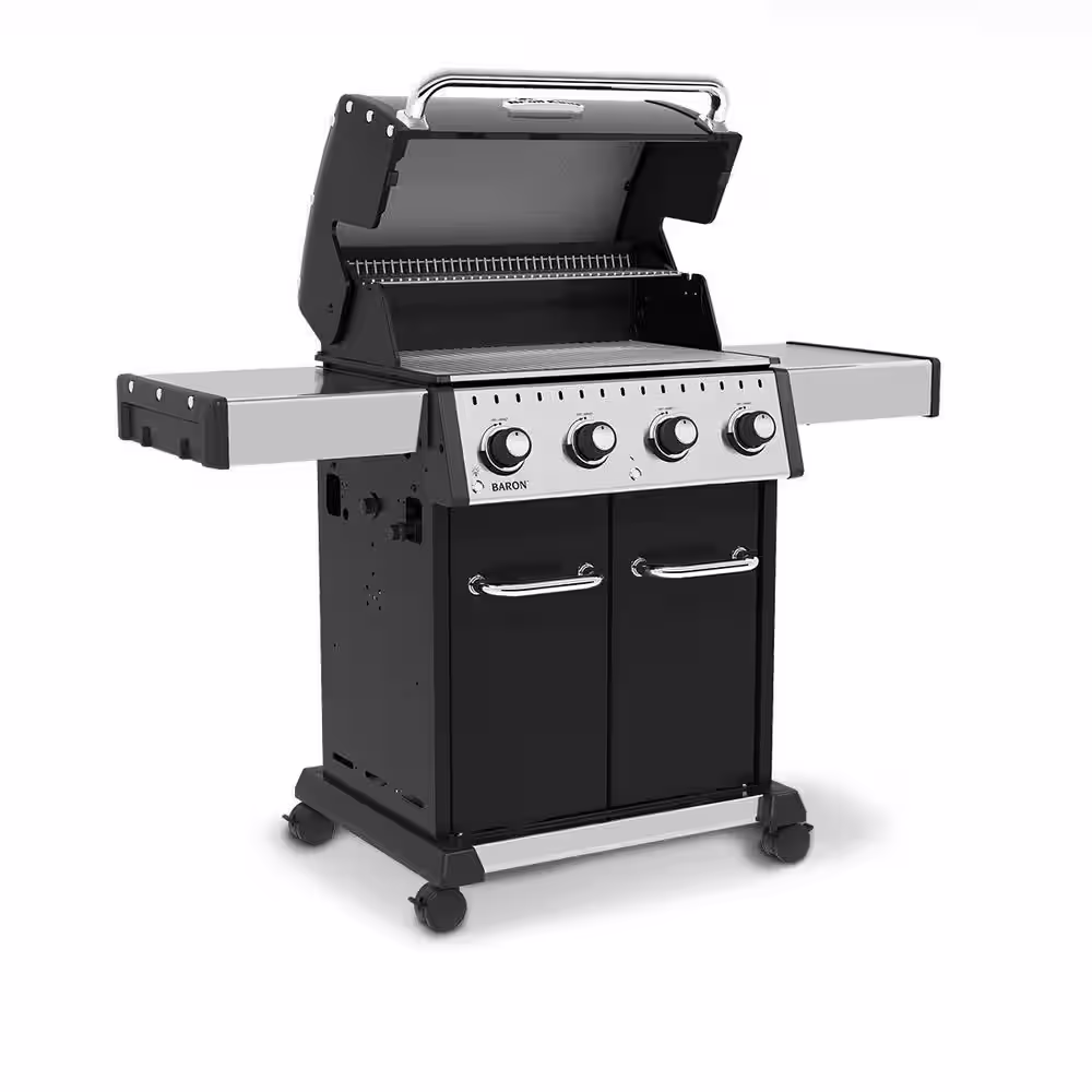 Broil King Baron 420 Pro 4-Burner Natural Gas Grill in Black