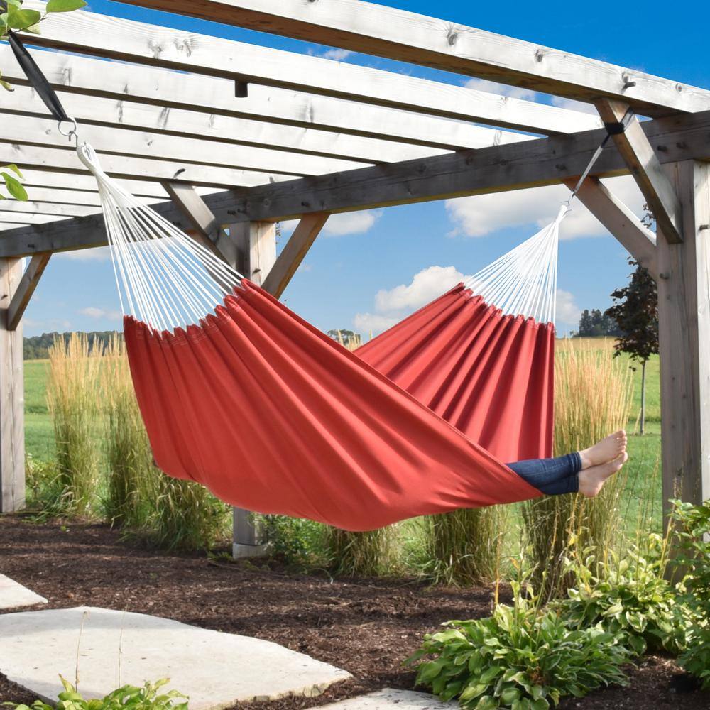 Vivere 12 ft. Brazilian Sunbrella Hammock Bed in Crimson