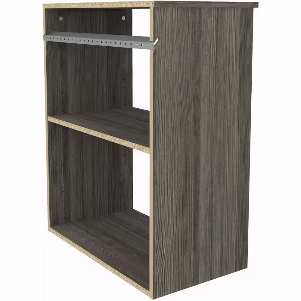 ClosetMaid Style+ 25 in. W Coastal Teak Hanging Wood Closet Tower