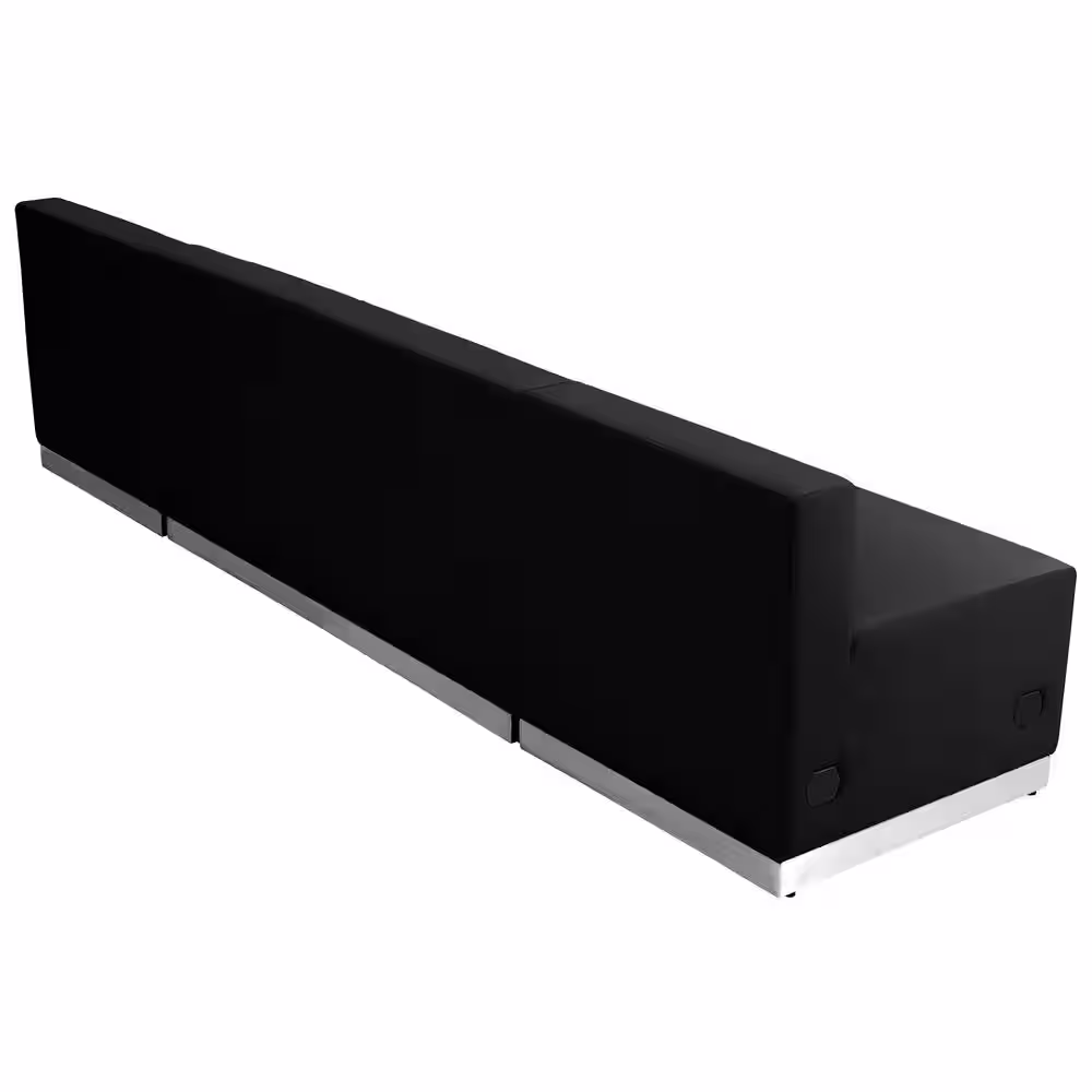 Flash Furniture Hercules Alon Series 3-Pieces Black Leather Reception Configuration