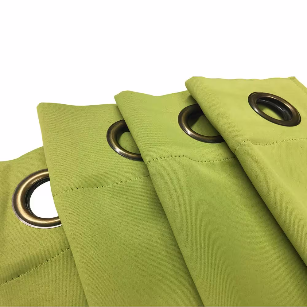 None 84 in. L Blackout Grommet Curtain Panel in Sage