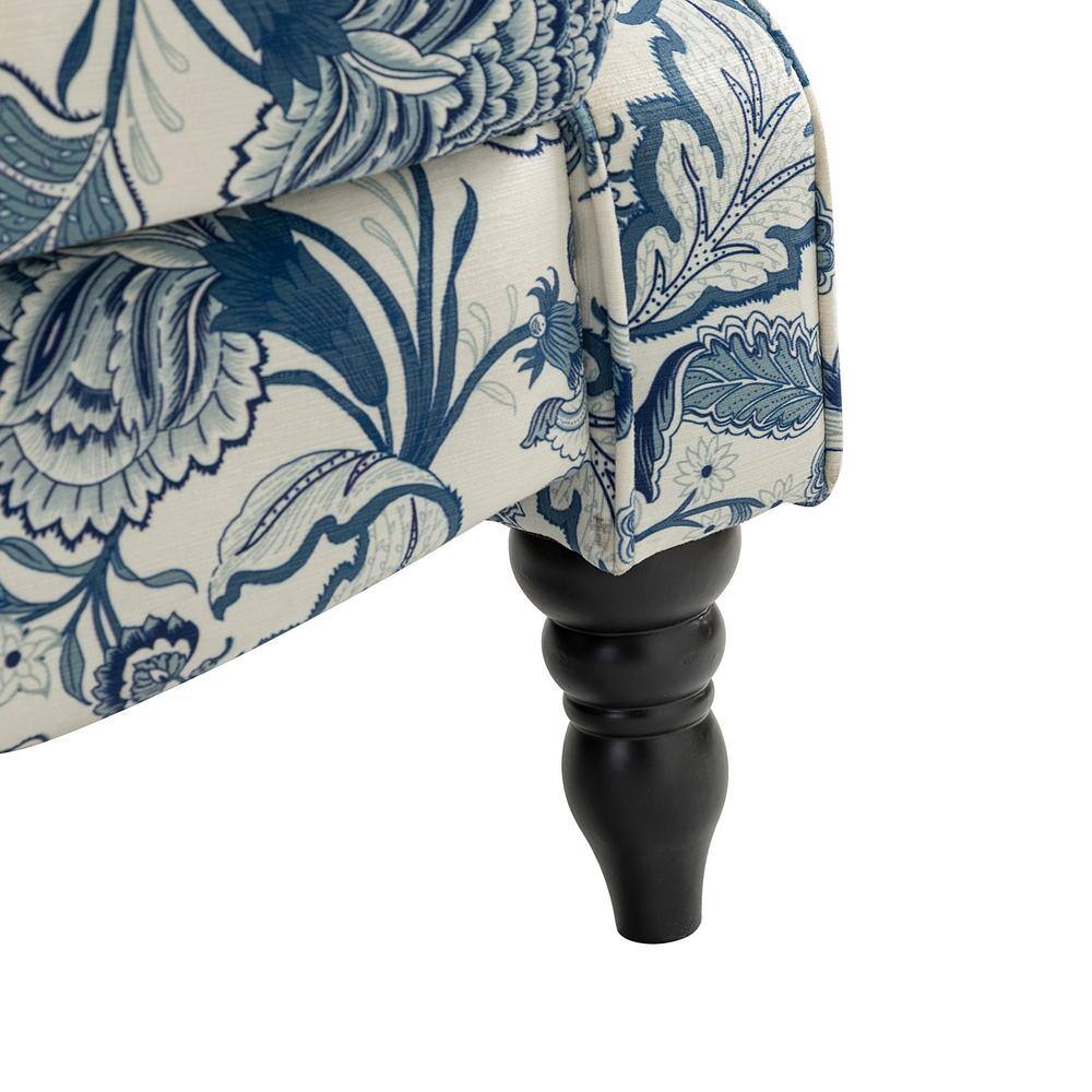 JAYDEN CREATION Bogazk Modern Jacobean Polyester Pattern Manual Recliner with Wingback and Rubber Wood Legs (Set of 2)