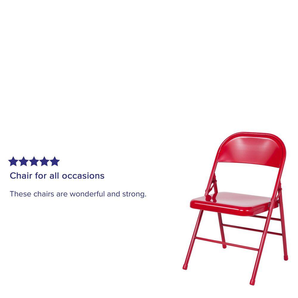Carnegy Avenue Red Metal Utility Chair