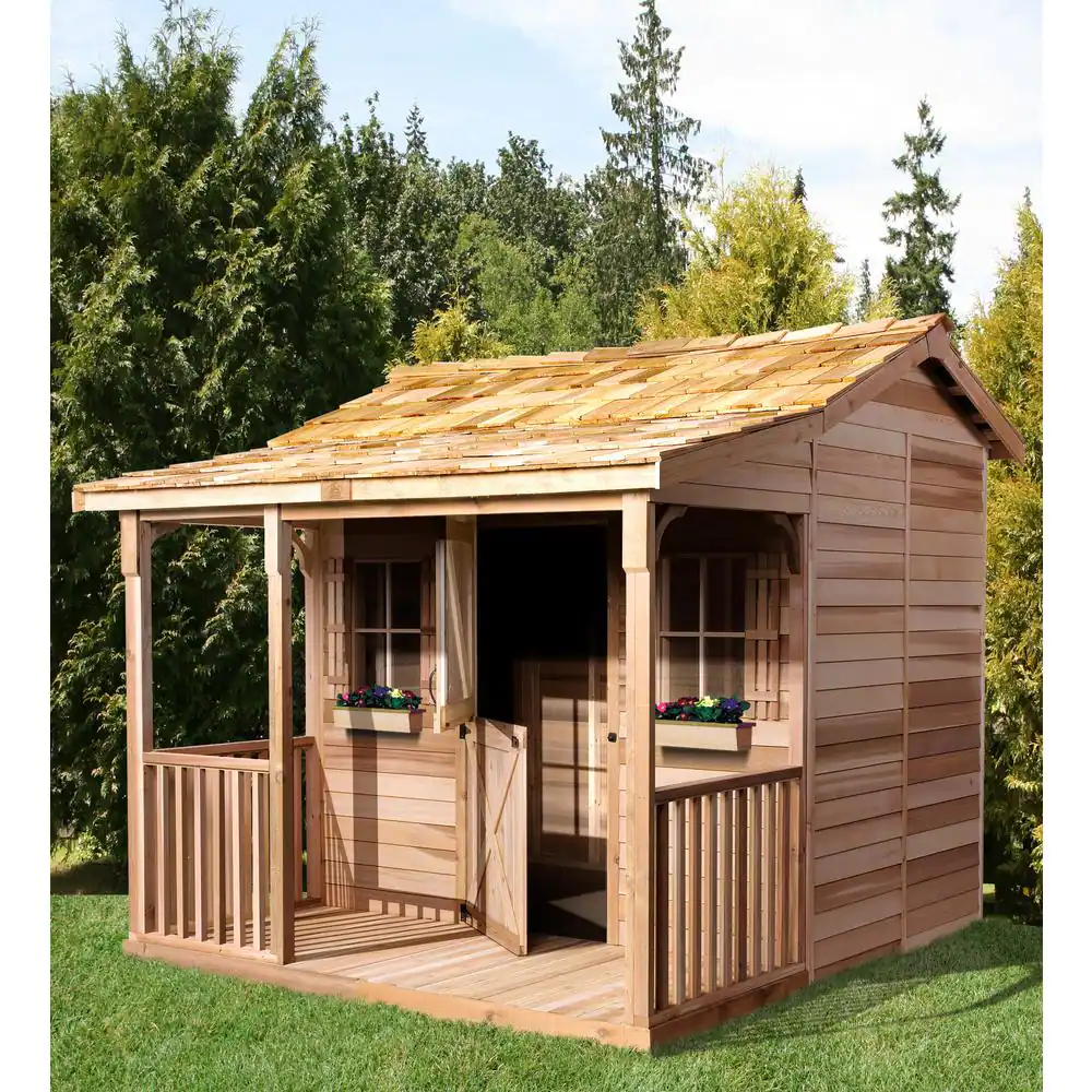 Cedarshed Bunkhouse 12 ft. x 12 ft. Western Red Cedar Garden Shed