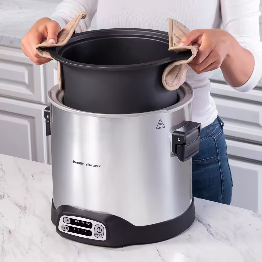 Hamilton Beach 10 qt. Stainless Steel Sear and Cook Stockpot Slow Cooker