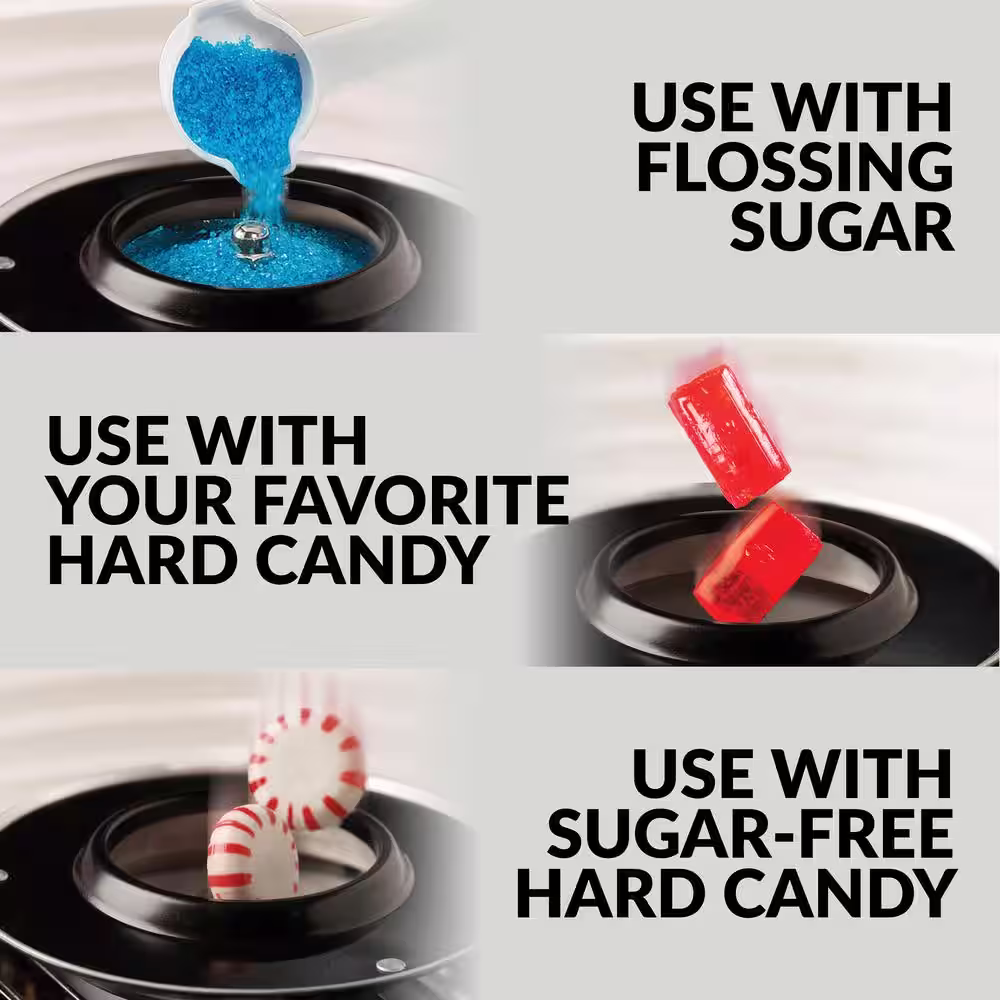 Nostalgia Retro Hard Candy Cotton Candy Maker