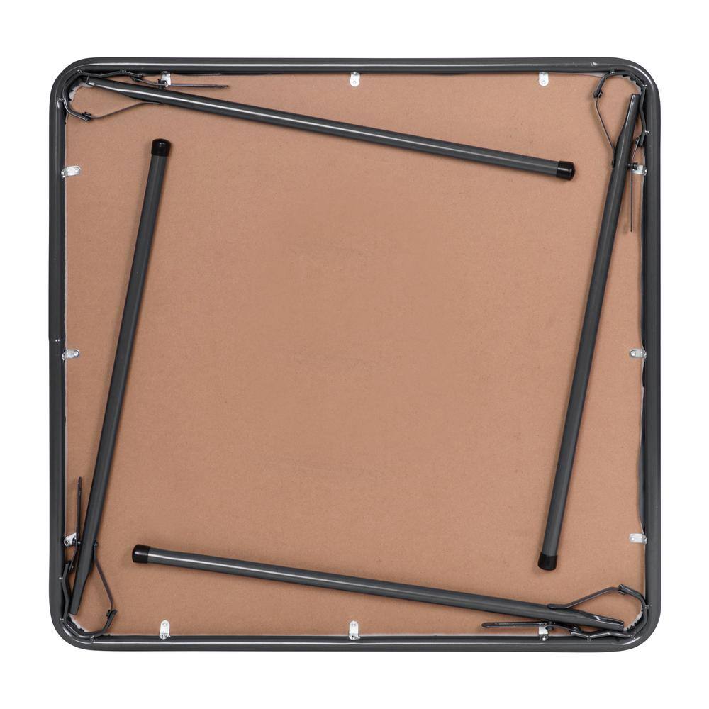 Carnegy Avenue 5-Piece Gray Folding Card Table and Chair Set