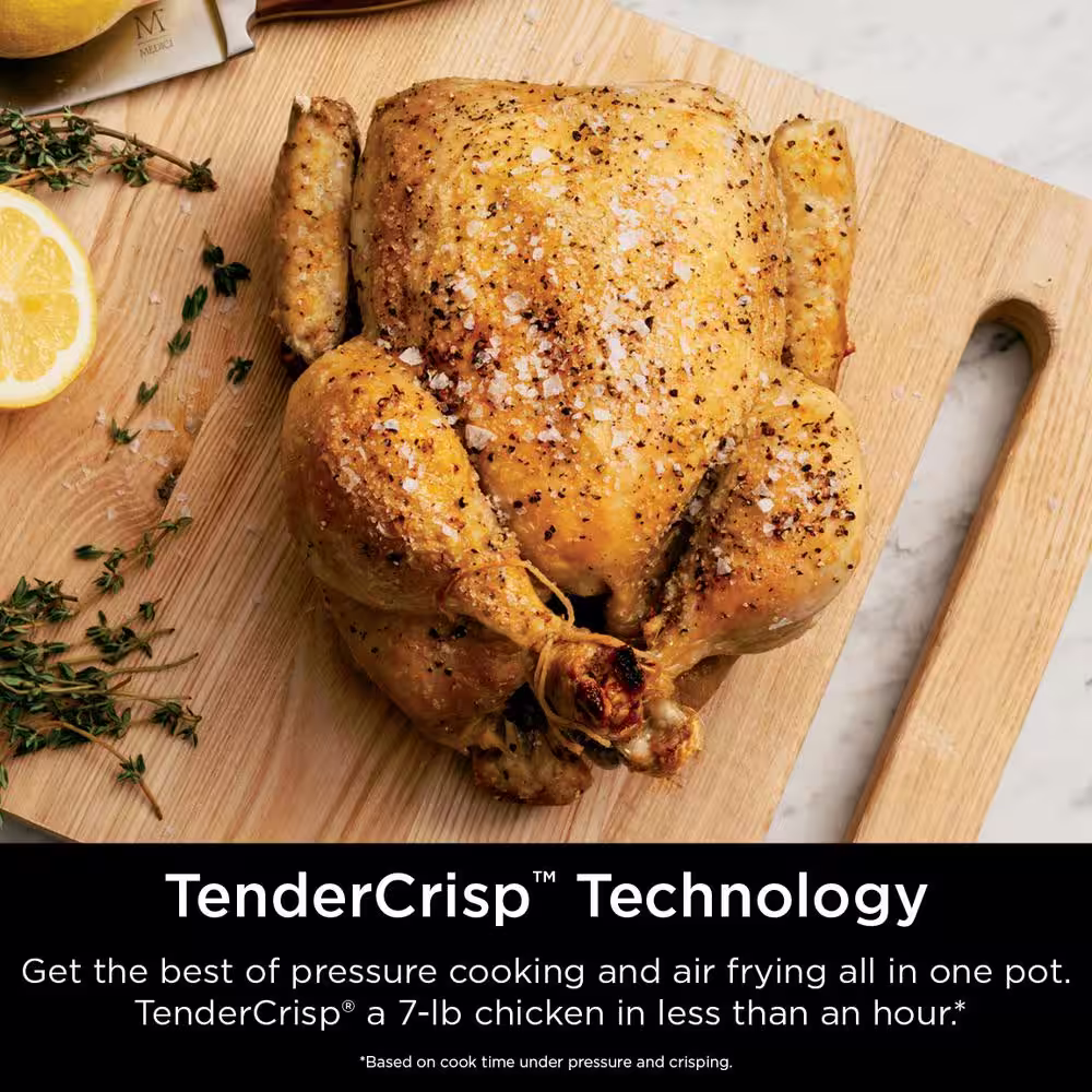 NINJA Foodi 8 qt. XL 12-in-1 Stainless Steel Electric Multicooker Air Fryer Pressure Cooker (OS401)