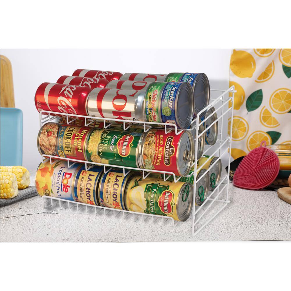 Amucolo 10.5 in. H x 14.13 in. W White Canrack Wire Basket