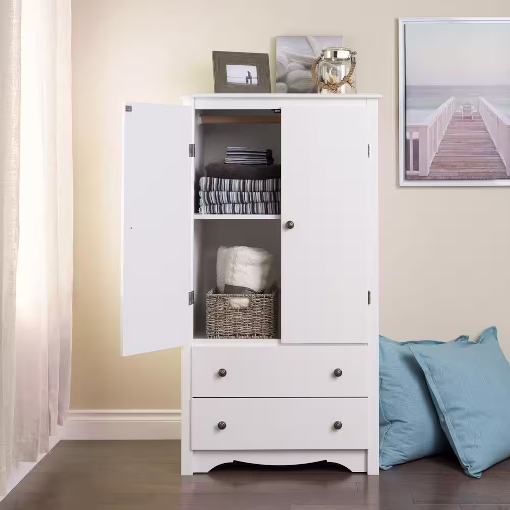 Prepac Monterey White Armoire