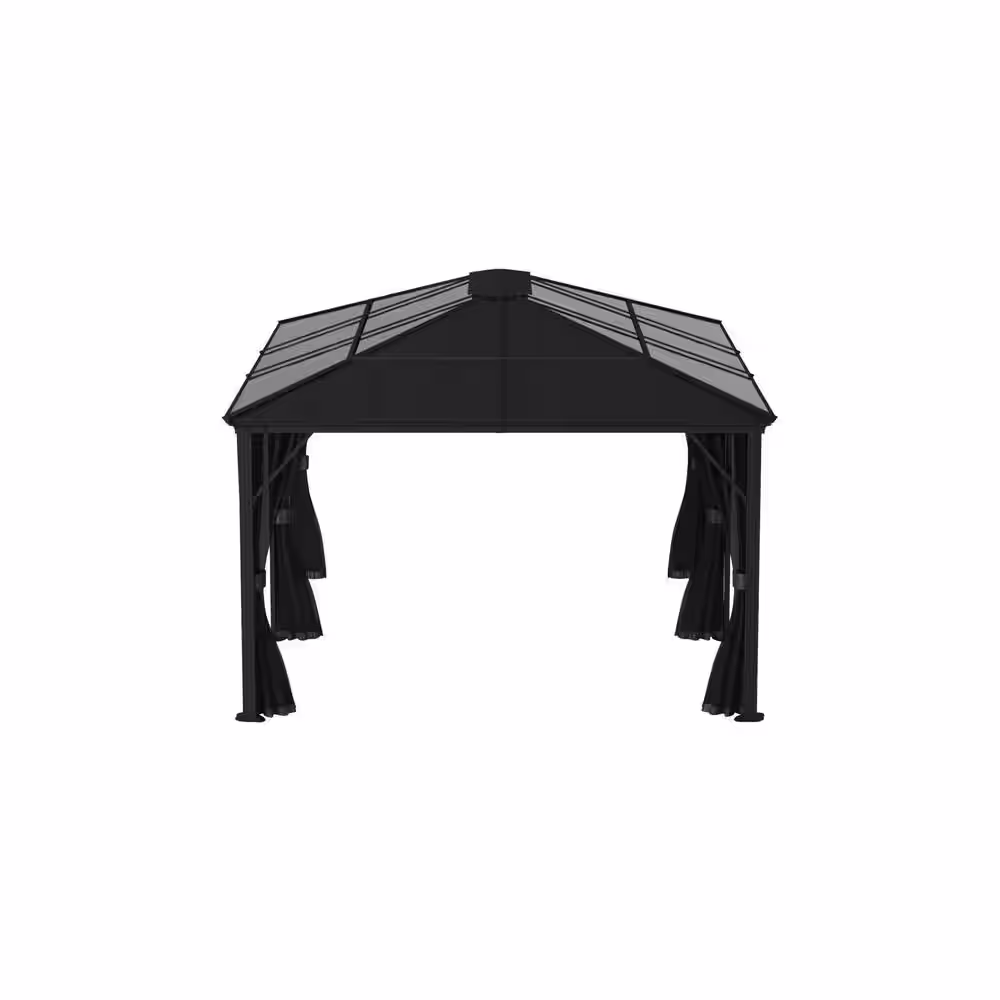 Sojag Meridien 12 ft. x 16 ft. Dark Grey Rustproof Aluminum Framed Gazebo