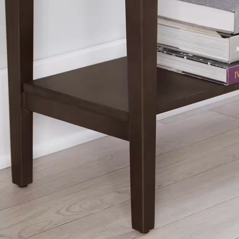 StyleWell Rectangular Smoke Brown Wood 2 Drawer Console Table (44 in. W x 35 in. H)