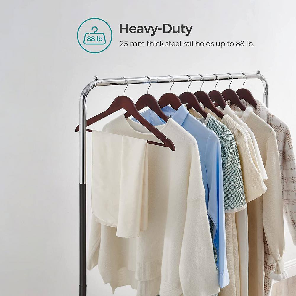 None Chrome Metal Garment Clothes Rack 36 in. W x 62 in. H