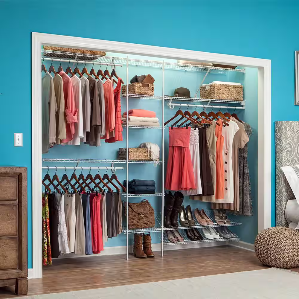 ClosetMaid SuperSlide 6 in. H White Plastic Hang Rod Supports (100-Pack)