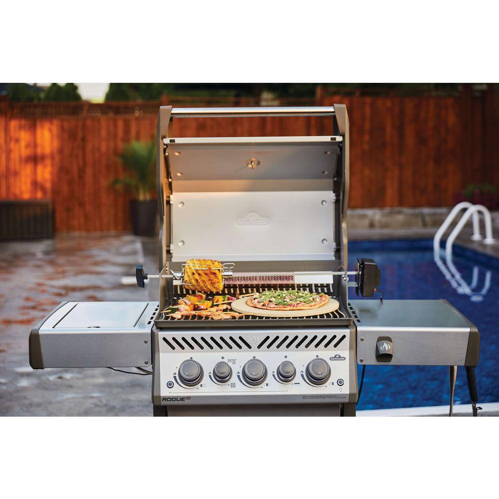 NAPOLEON Rogue 3-Burner Propane Gas Grill in Stainless Steel with Infrared Rear and Side Burners