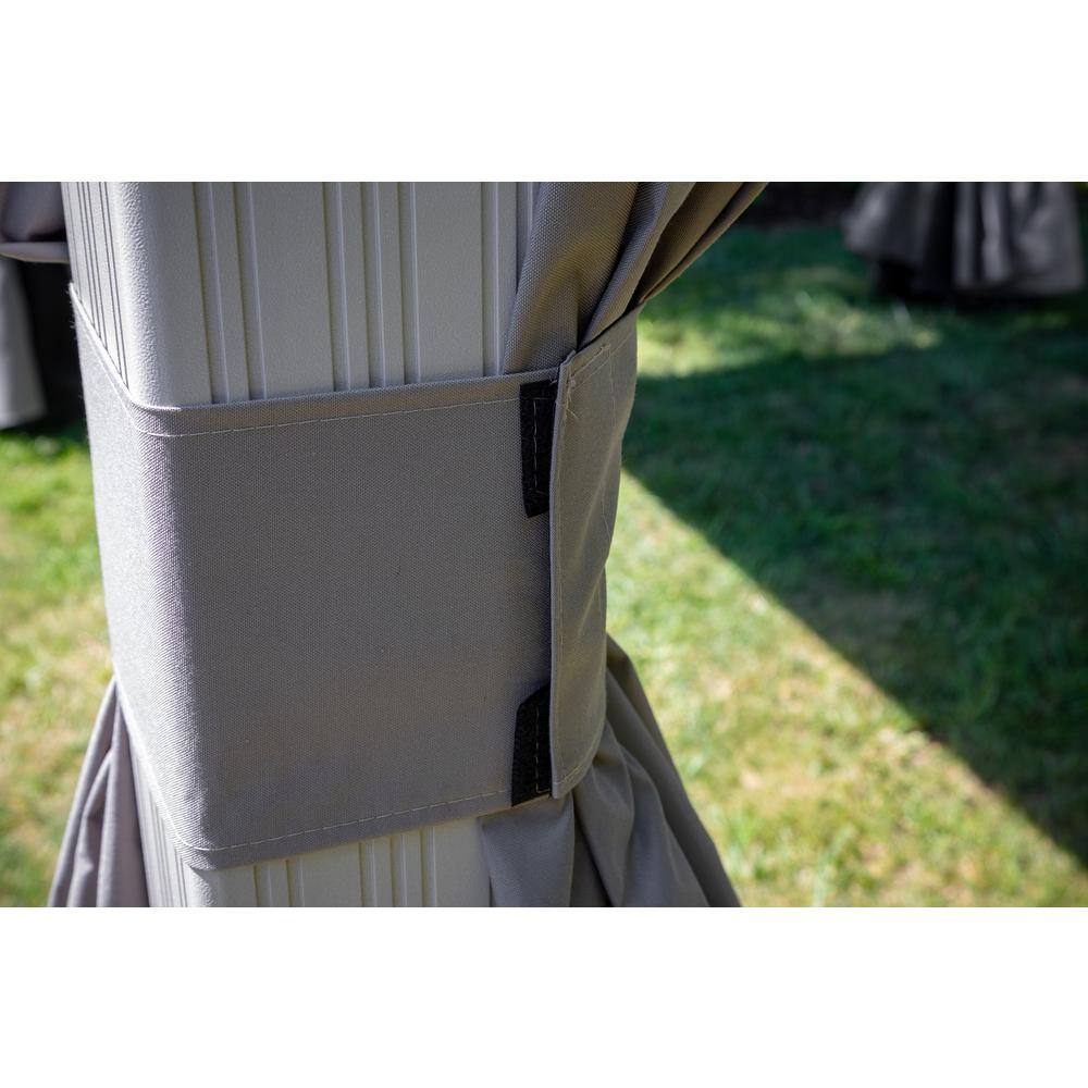 Sojag Monaco/Messina/Mykonos 10 ft. x 10 ft. Spun Polyester Curtains in Taupe