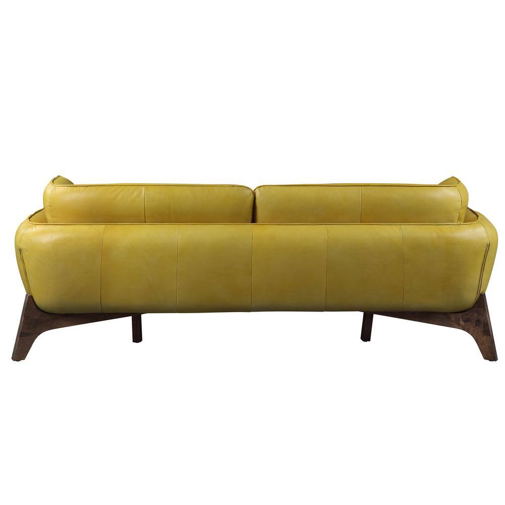 Acme Furniture Mustard Leather Pesach Sofa