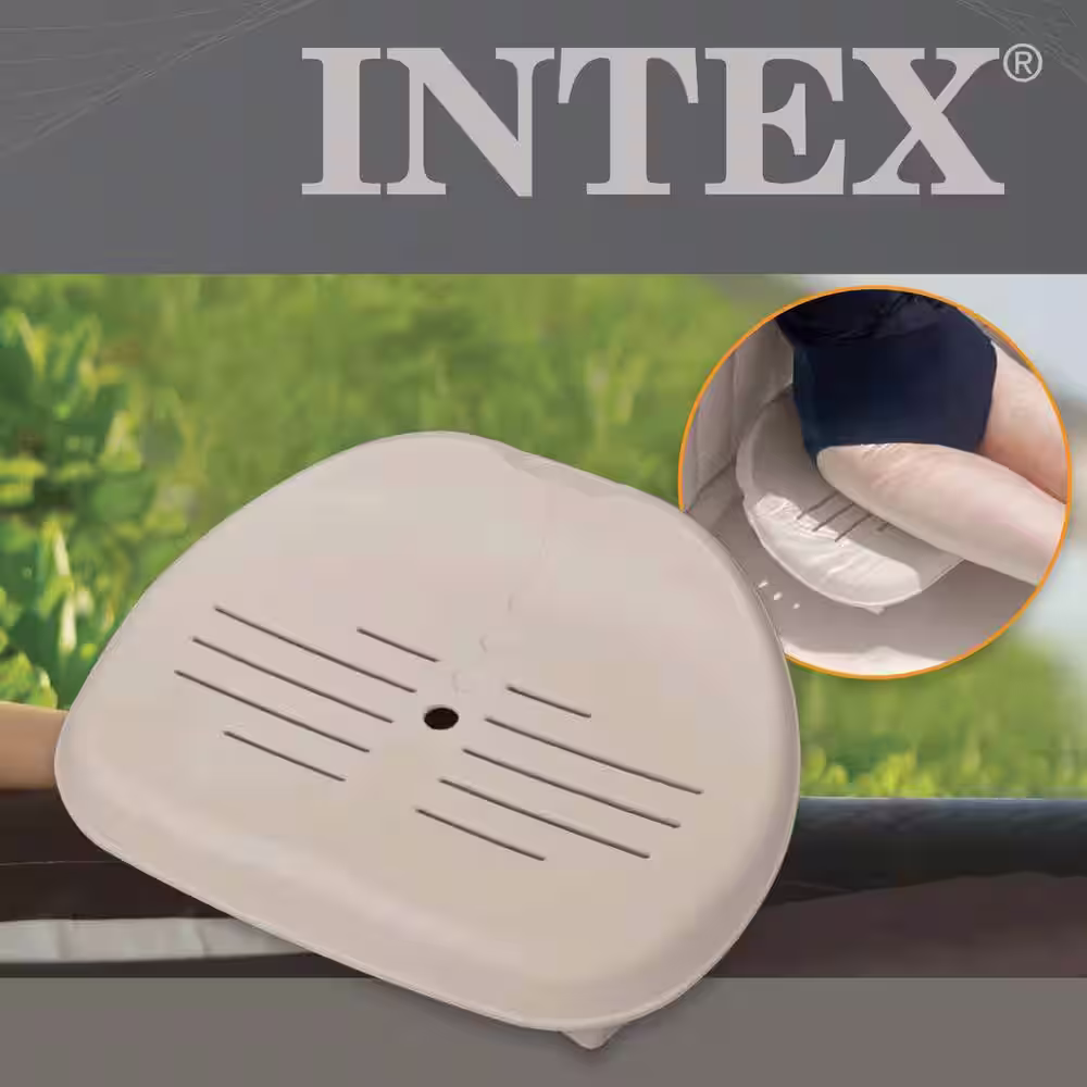 INTEX Inflatable Hot Tub Seat (2) , Attachable Cup Holder, Inflatable Head Rest