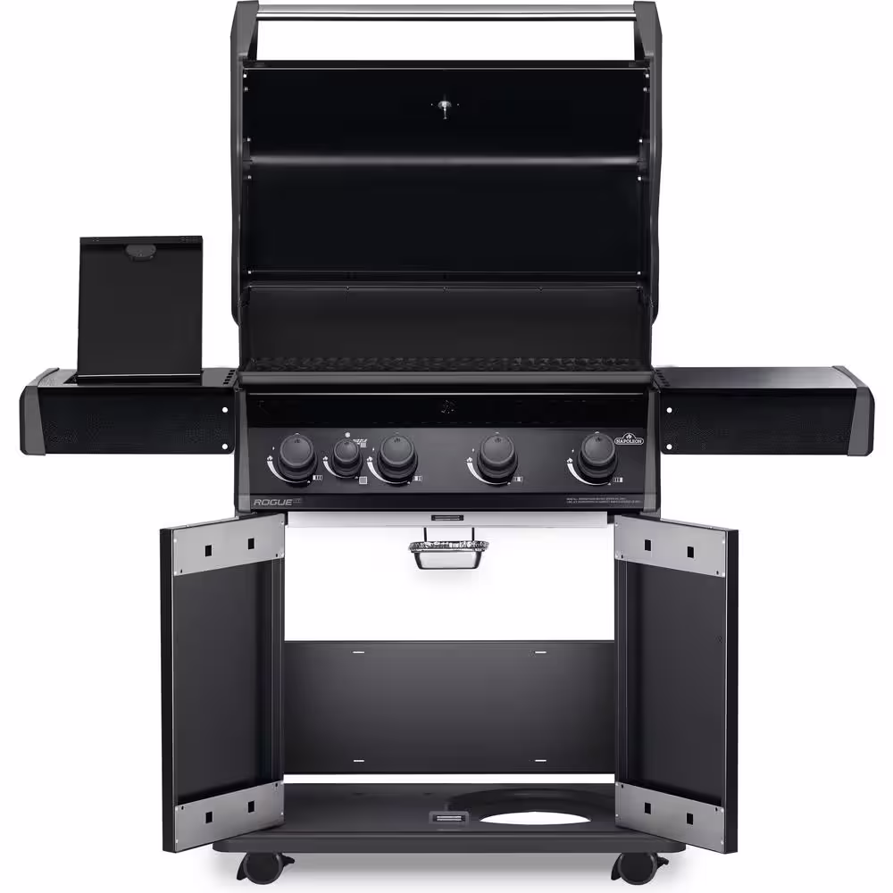 NAPOLEON Rogue 4-Burner Natural Gas Grill with Infrared Side Burner in Black
