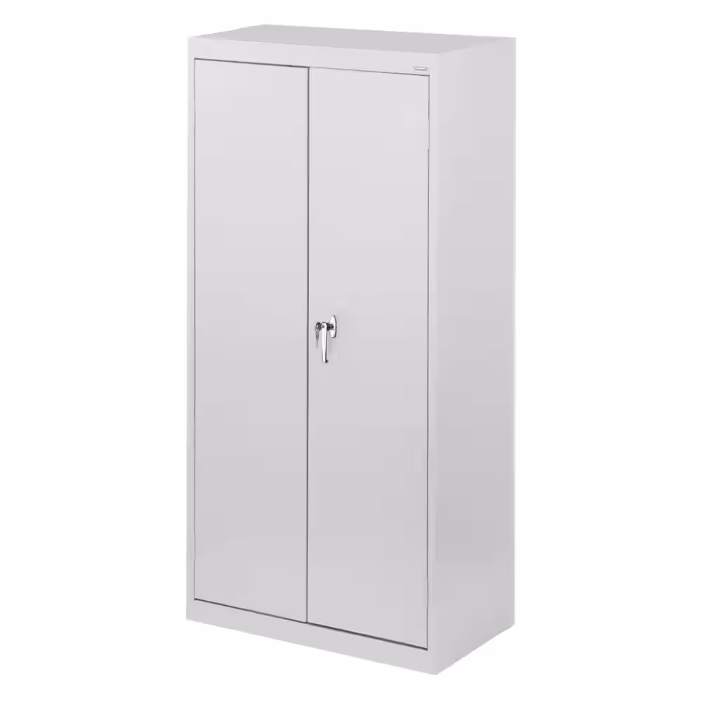 Sandusky Classic Series Combination Storage Cabinet with Adjustable Shelves in Dove Gray (36 in. W x 72 in. H x 24 in. D)