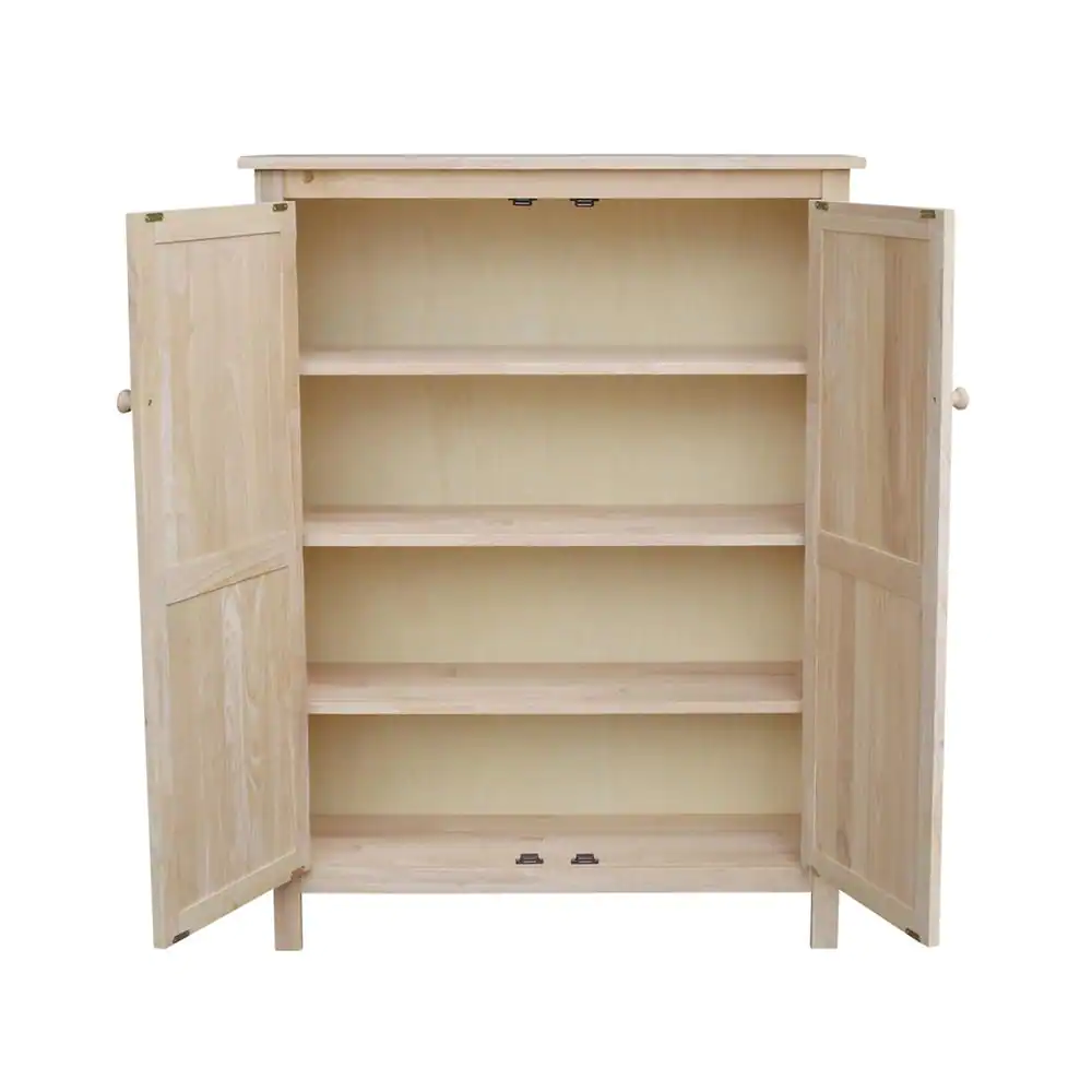 International Concepts 51 in. H Solid Wood Pantry in Unfinished Wood
