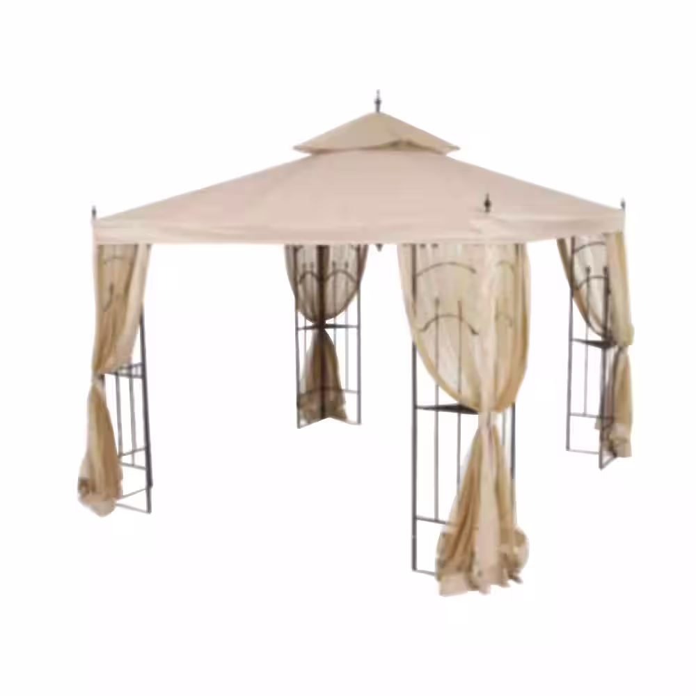 Hampton Bay Replacement Netting Outdoor Patio for 10 ft. x 10 ft. Arrow Gazebo