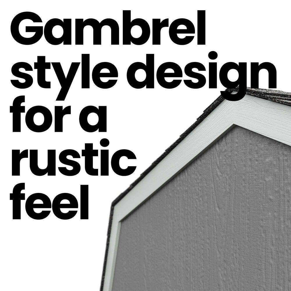 Handy Home Products Professionally Installed All Weather High Wind 145 12 ft. W x 16 ft. Wood Shed- Driftwood Grey Shingle (192 sq. ft.)