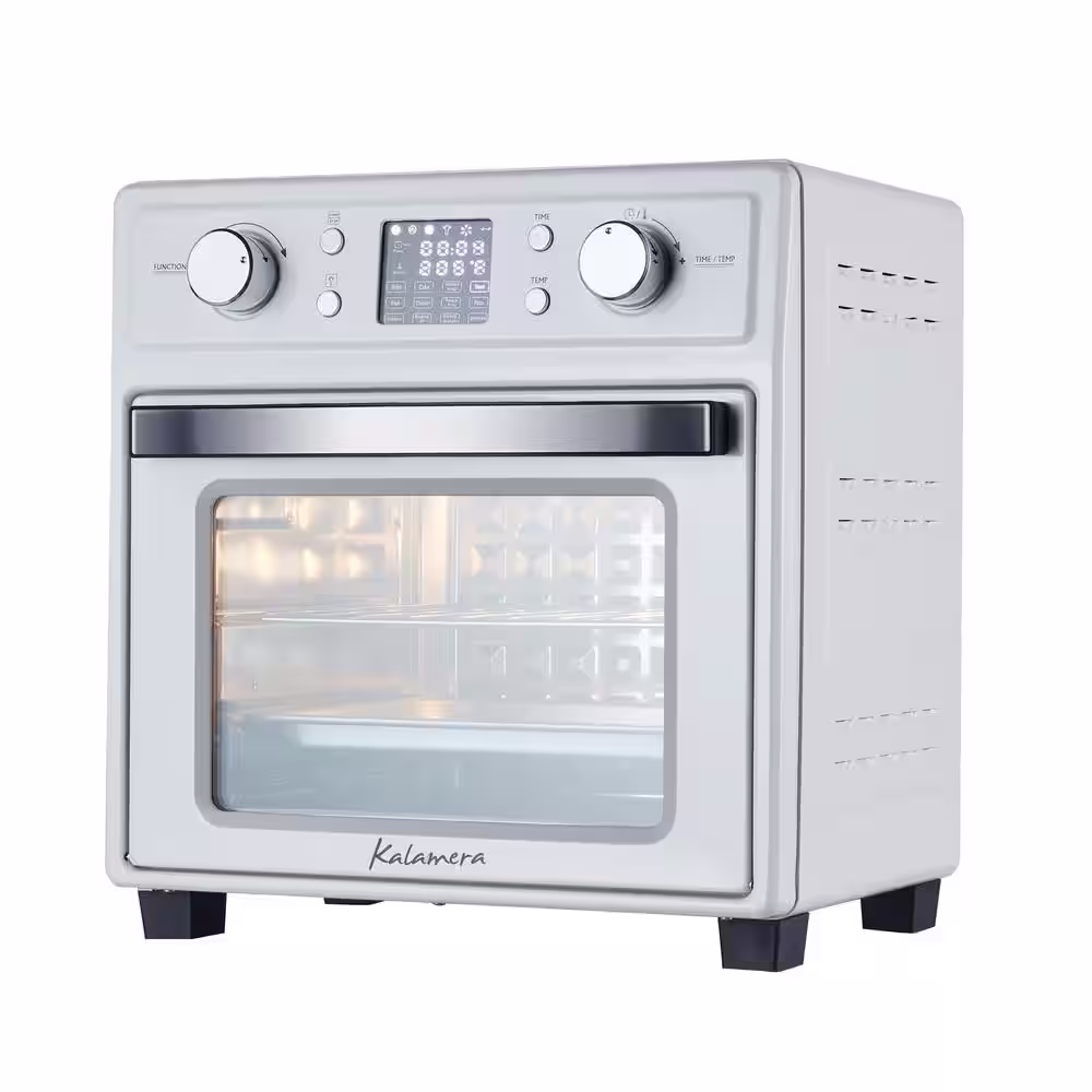 Kalamera 16 qt. White Stainless-Steel Air Fryer Toaster Oven 12 in 1 Function