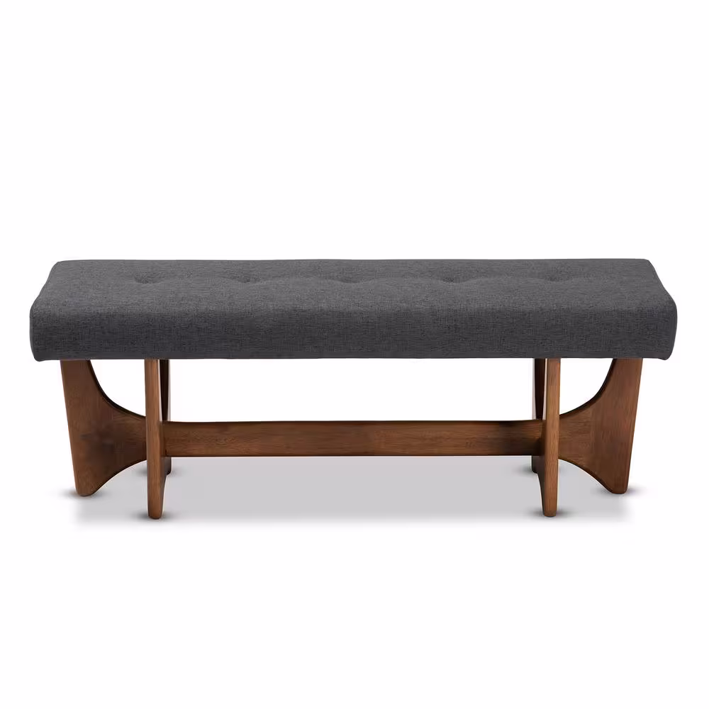 Baxton Studio Theo Dark Grey Bench