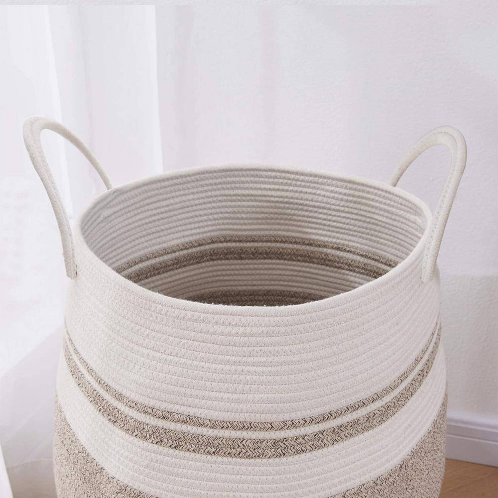 None 105L Polypropylene Laundry Basket Hamper Brown