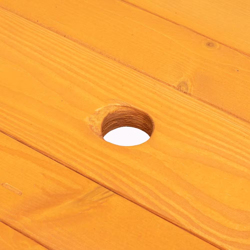 None 2-in-1 Interchangeable Wood Picnic Table