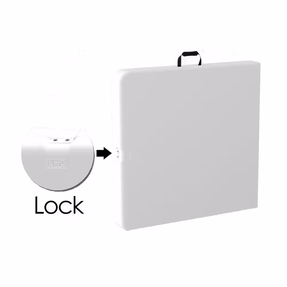 Lavish Home 4 ft. Adjustable Folding Utility Table with 2-Height Settings