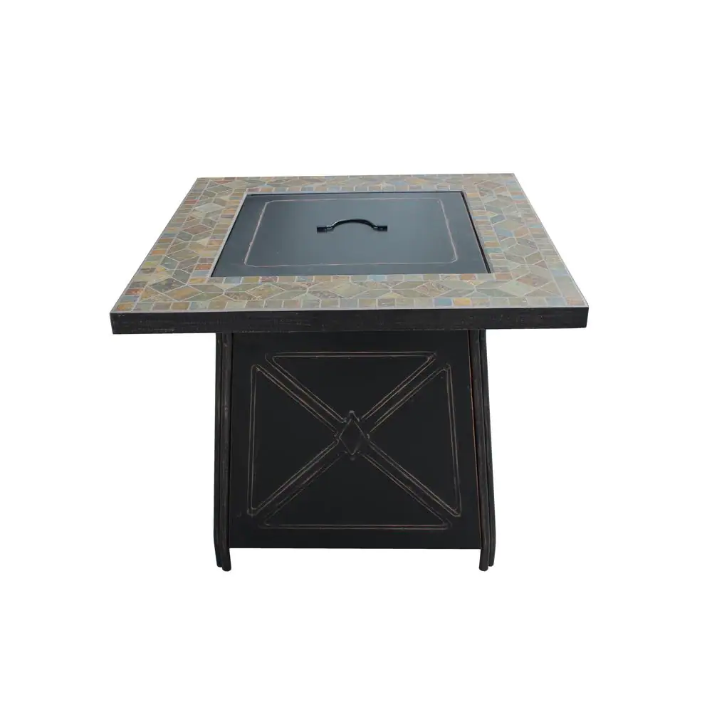 Hampton Bay Crossridge 50,000 BTU Antique Bronze Gas Fire Pit