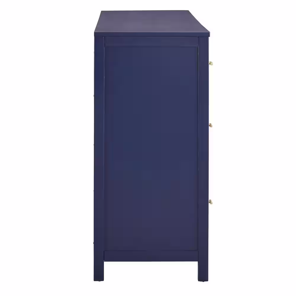 HomeSullivan 8-Drawer Blue Dresser 57.99 in. W x 17.71 in. D x 38.03 in. H