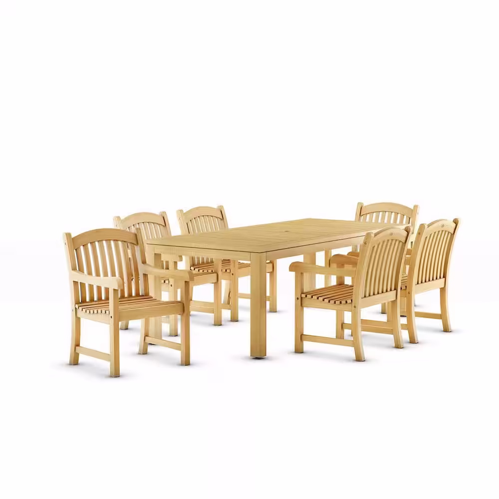 Amazonia Oslo 7-Piece Teak Patio Dining Set